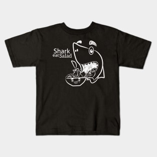 shark eating salad Kids T-Shirt